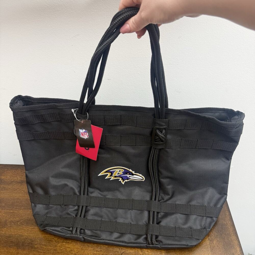 Baltimore Ravens FOCO Molly Tote Bag New with Tags Black NFL Football - Picture 2 of 13